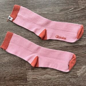 Glossier Vibrant Pink and Orange Socks